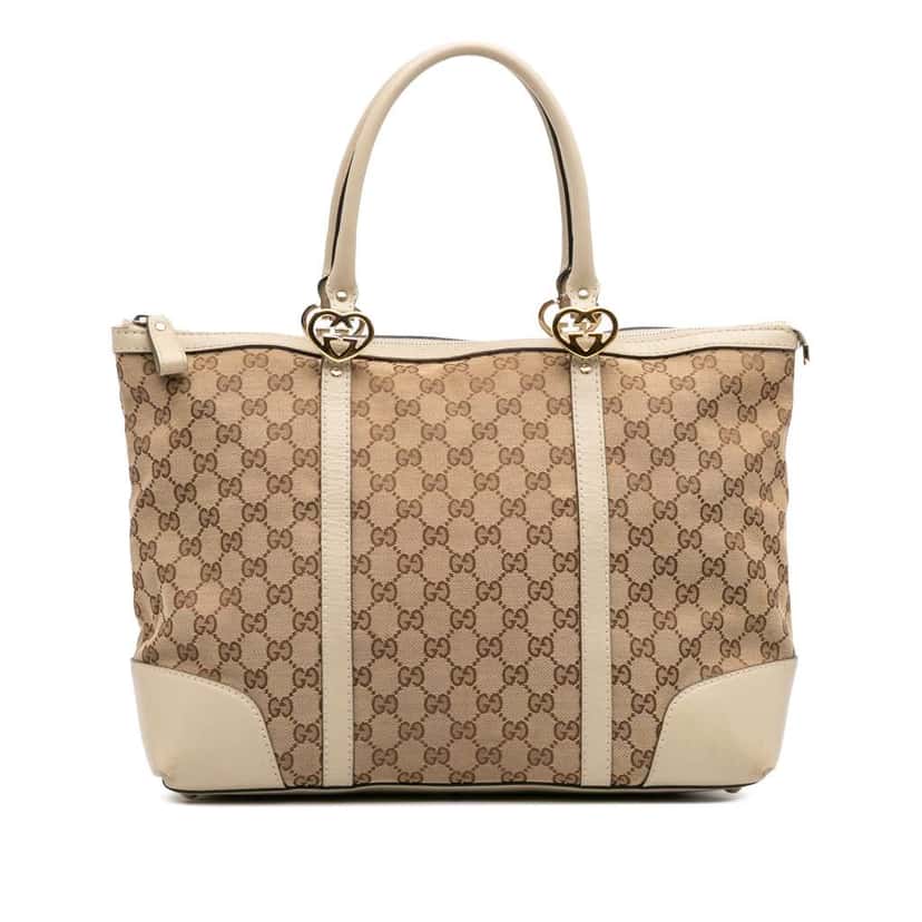 Gucci GG Canvas Lovely Tote Brown Canvas Fair condition - Front View