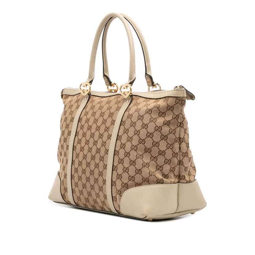 Gucci GG Canvas Lovely Tote Brown Canvas Fair condition - Back View