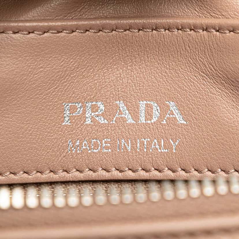 Prada Soft Calf Diagramme Crossbody Brown Leather Good condition - Box View