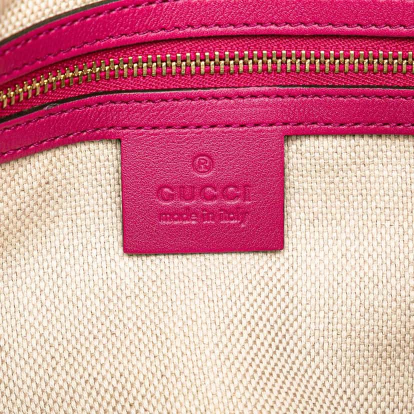 Gucci Medium Patent Soho Chain Tote Pink Leather Good condition - Box View