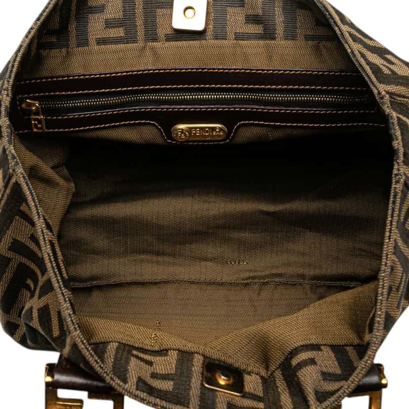 Fendi Small Zucca Canvas Twins Tote Brown Canvas Good condition - Model View