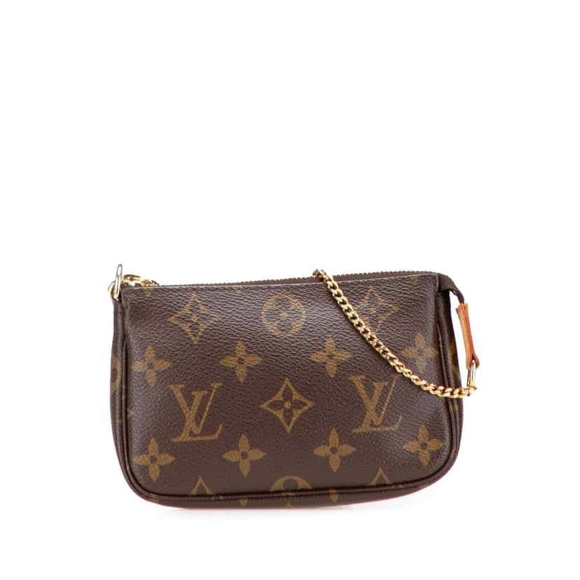 Louis Vuitton Monogram Mini Pochette Accessoires Brown Canvas Very good condition - Front View