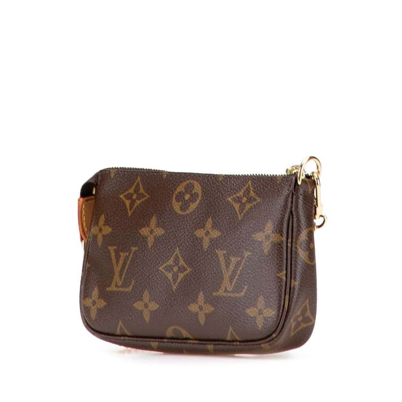 Louis Vuitton Monogram Mini Pochette Accessoires Brown Canvas Very good condition - Back View