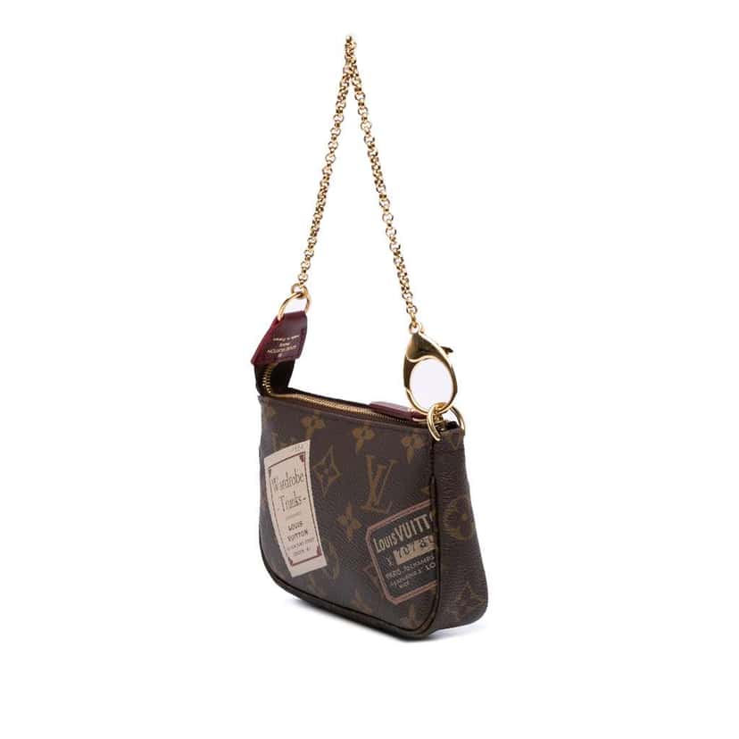 Louis Vuitton Monogram Trunks & Bags Mini Pochette Accessoires Brown Canvas Good condition - Back View