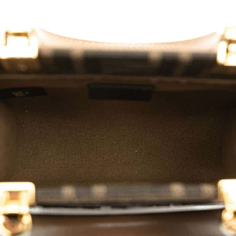 Fendi Mini Zucca Canvas Sunshine Shopper Tote Brown Canvas Good condition - Model View