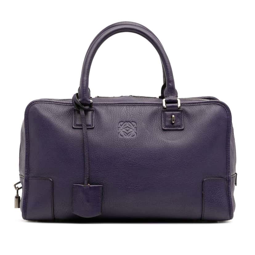 Loewe Goatskin Amazona 36 Purple Leather Good condition - Front View