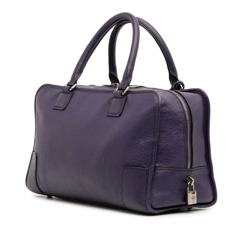 Loewe Goatskin Amazona 36 Purple Leather Good condition - Back View