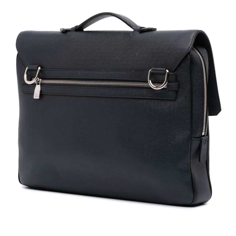 Louis Vuitton Taiga Vassili PM Black Leather Good condition - Back View