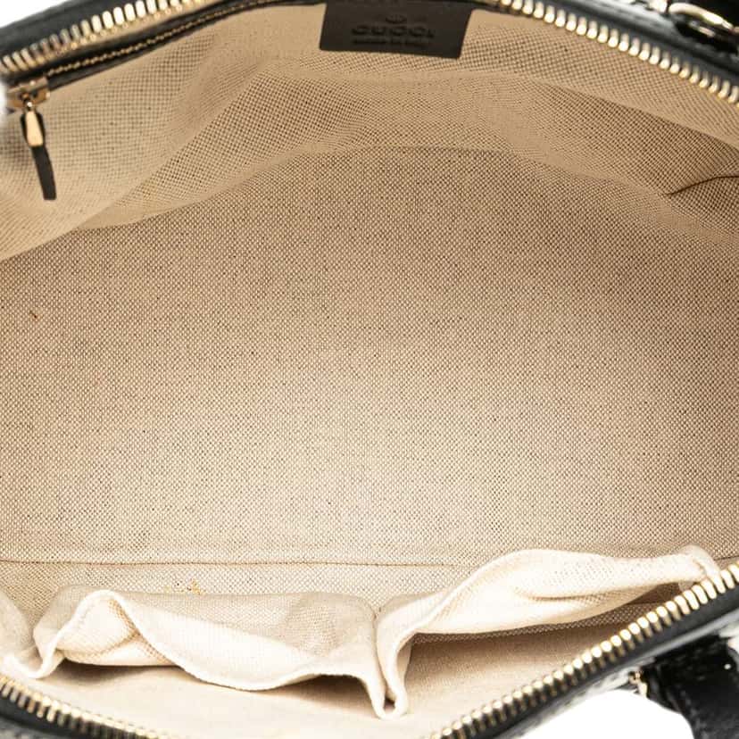 Gucci Small Microguccissima Patent Nice Satchel Black Leather Good condition - Model View