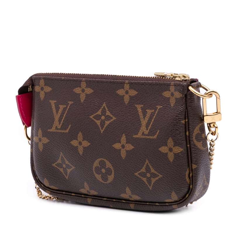 Louis Vuitton Monogram Vivienne Christmas Roller Coaster Mini Pochette Accessoires Brown Canvas Good condition - Back View