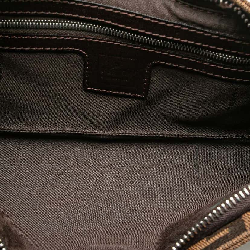 Fendi Zucca Canvas Shoulder Bag Brown Canvas Fair condition - Model View