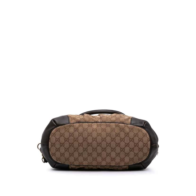 Gucci GG Canvas Sukey Satchel Brown Canvas Good condition - Inside View