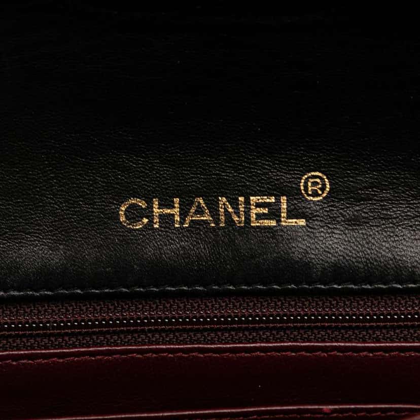 Chanel Mini Square Classic Lambskin Single Flap Black Leather Good condition - Box View