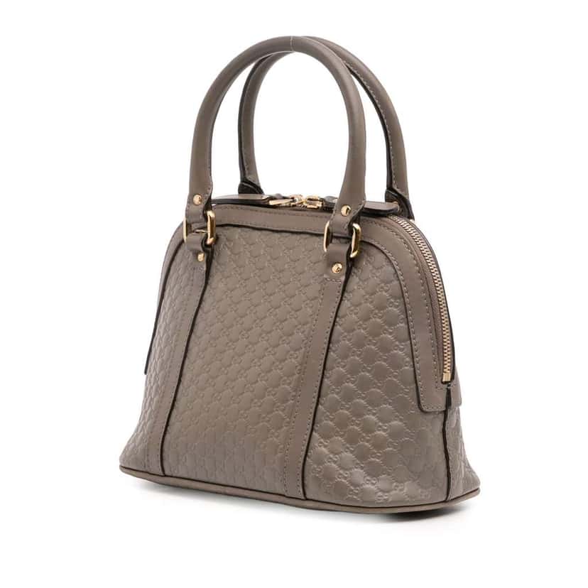 Gucci Mini Microguccissima Dome Satchel Grey Leather Good condition - Back View