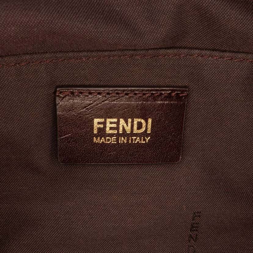 Fendi Nubuck FF Chains Tote Blue Leather Good condition - Box View