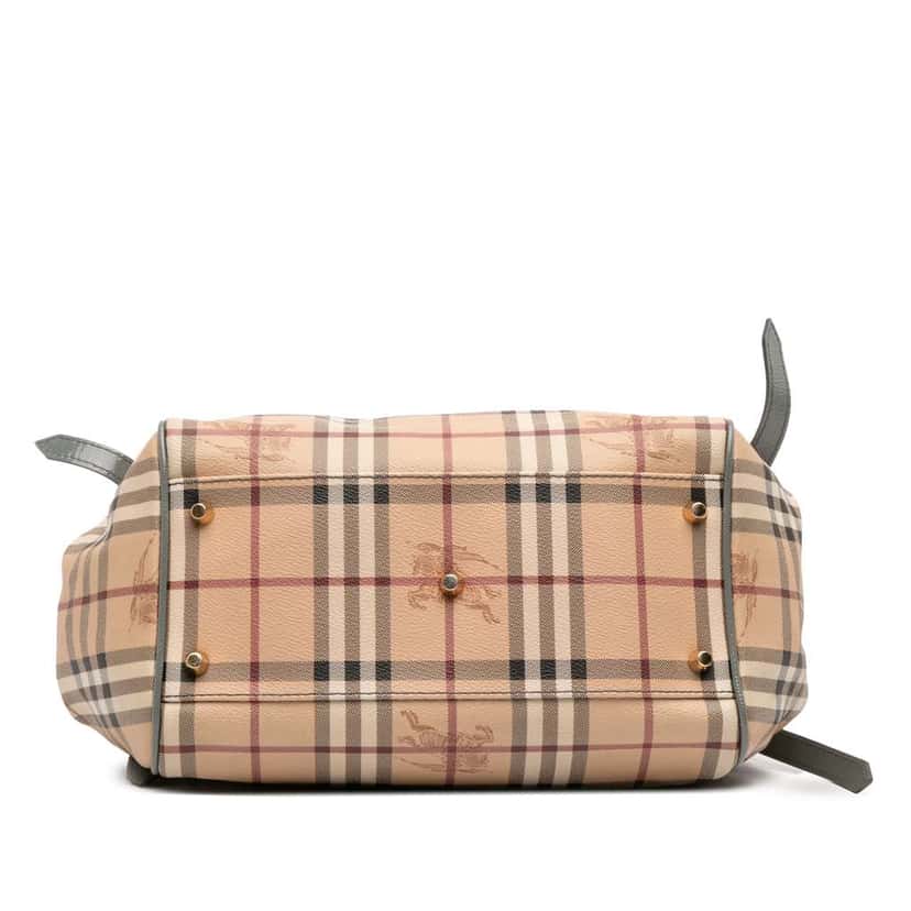 Burberry Small Haymarket Check Coated Canvas Canterbury Tote Brown Canvas Good condition - Inside View