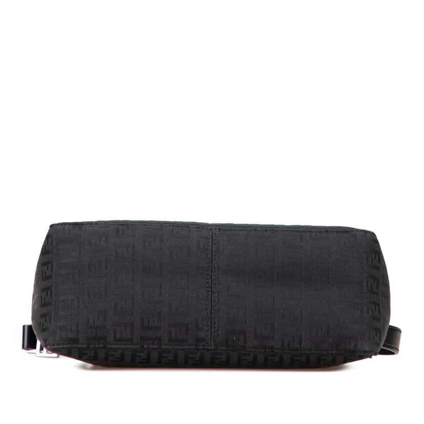 Fendi Zucchino Canvas Shoulder Bag Black Canvas Good condition - Inside View