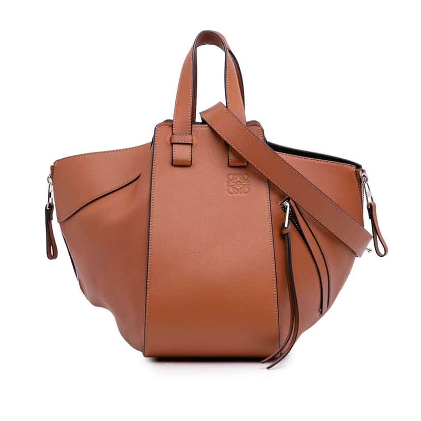 Loewe Small Leather Hammock Bag Brown Leather Good condition - Front View
