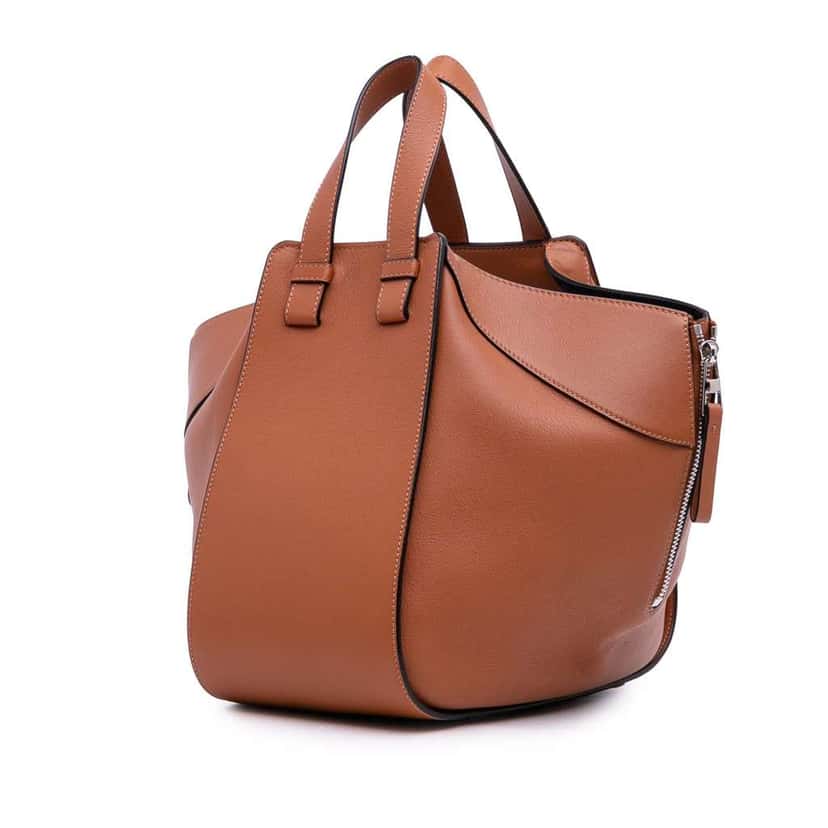 Loewe Small Leather Hammock Bag Brown Leather Good condition - Back View