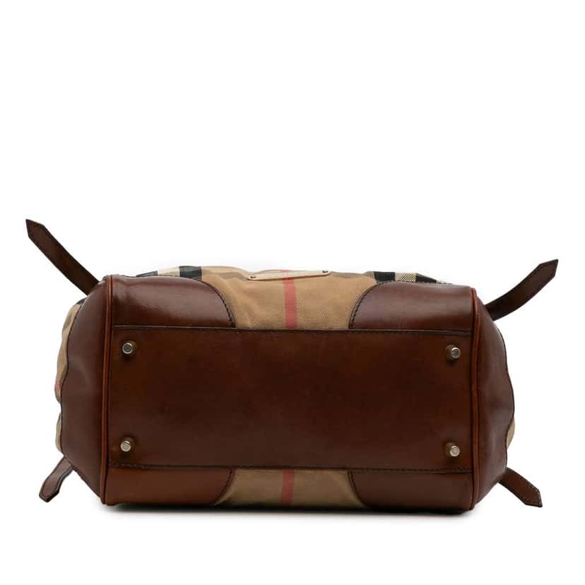 Burberry Small House Check Canvas Canterbury Tote Brown Canvas Good condition - Inside View