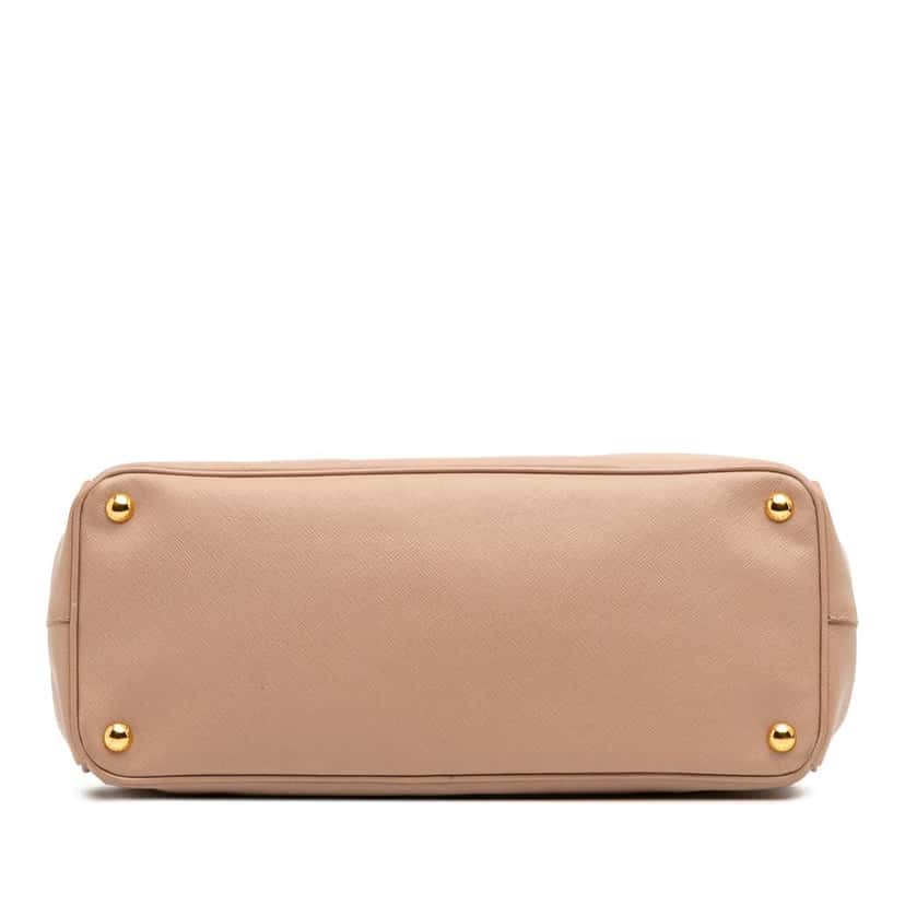 Prada Large Saffiano Lux Galleria Double Zip Satchel Brown Leather Good condition - Inside View