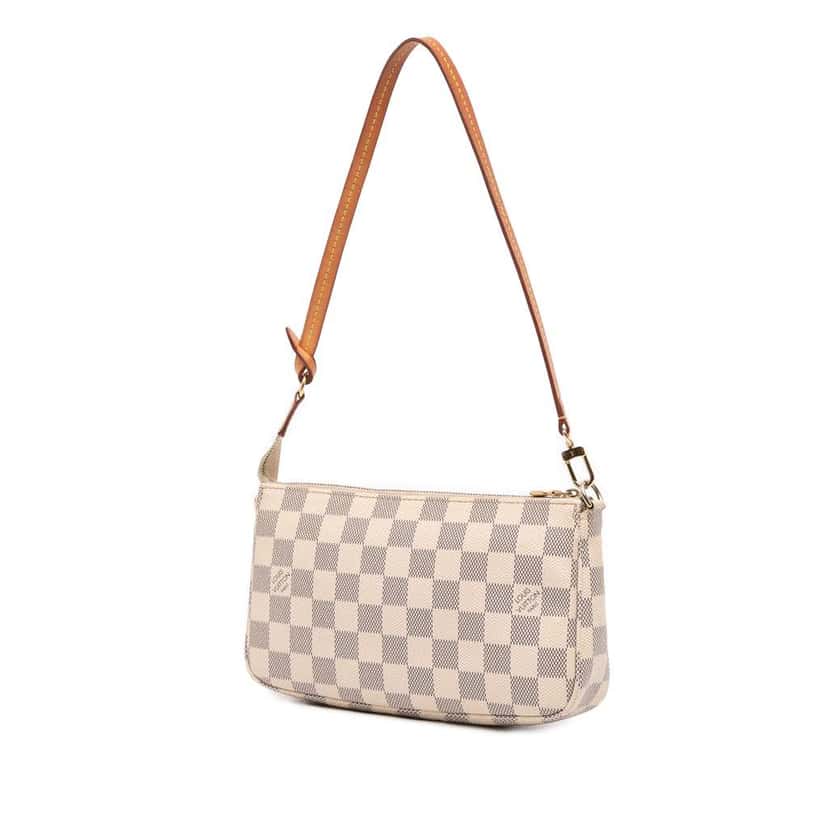 Louis Vuitton Damier Azur Pochette Accessoires White Canvas Good condition - Back View