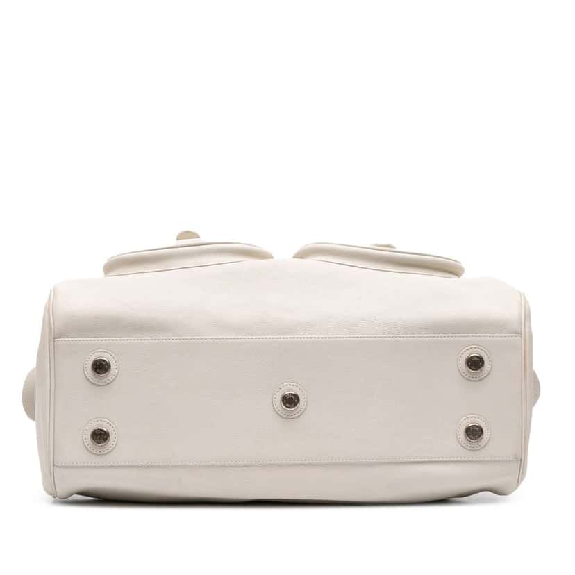 Dior Large Calfskin My Dior Frame Handbag White Leather Good condition - Inside View