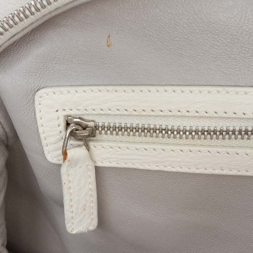 Dior Large Calfskin My Dior Frame Handbag White Leather Good condition - Box View