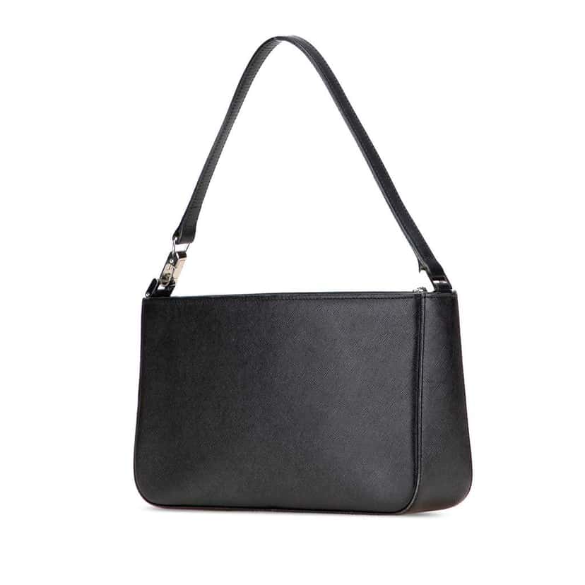 Burberry Leather Shoulder Bag Black Leather Good condition - Back View