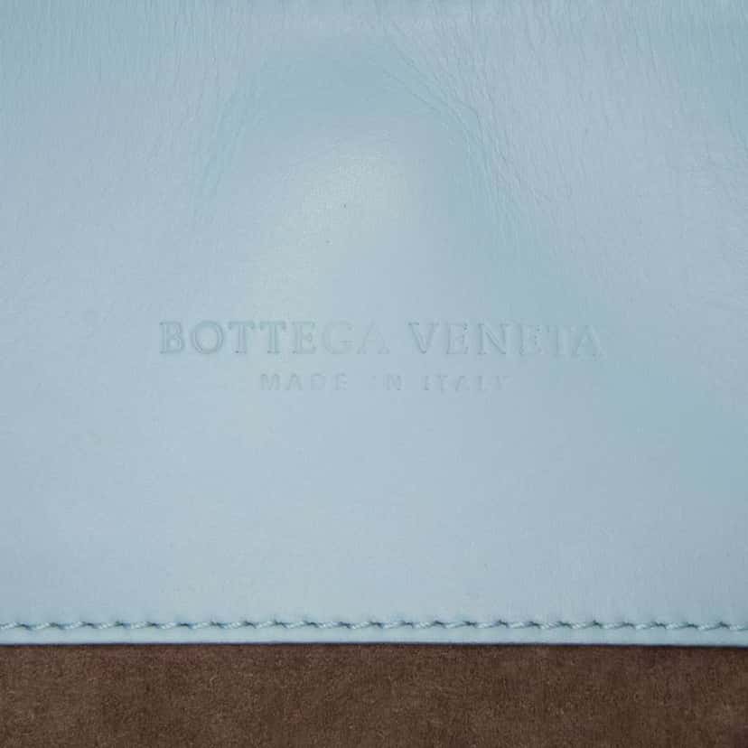 Bottega Veneta Small Nappa Intrecciato Roma Satchel Blue Leather Good condition - Box View