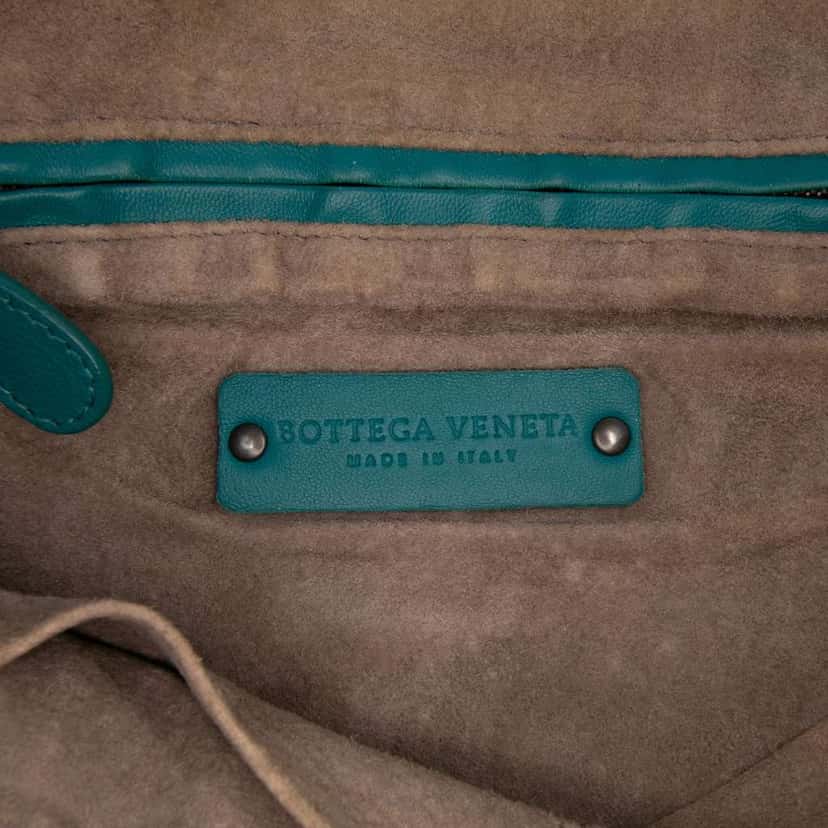 Bottega Veneta Nappa Intrecciato Nodini Crossbody Blue Leather Good condition - Box View
