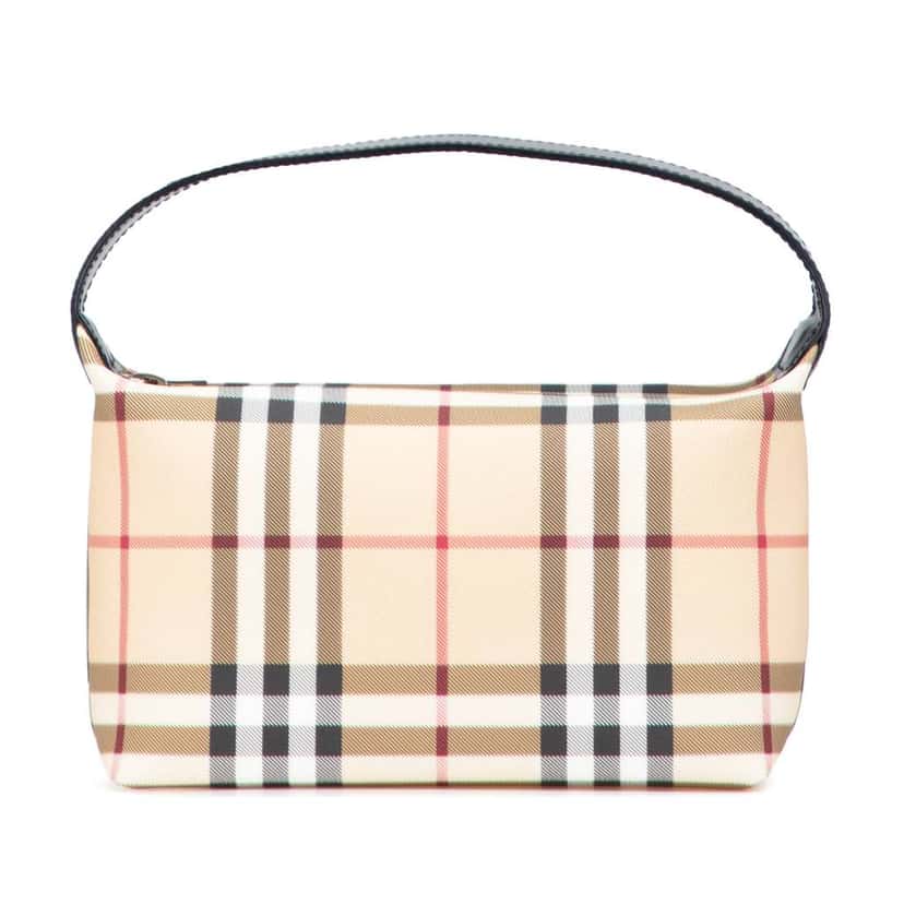 Burberry Mini House Check Coated Canvas Handbag Brown Canvas Good condition - Front View