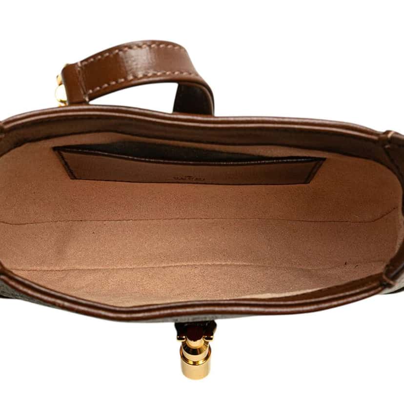 Gucci Mini GG Supreme Web Jackie 1961 Crossbody Brown Canvas Good condition - Model View