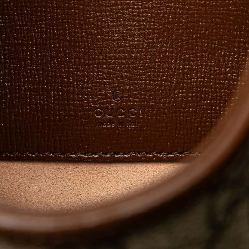 Gucci Mini GG Supreme Web Jackie 1961 Crossbody Brown Canvas Good condition - Box View