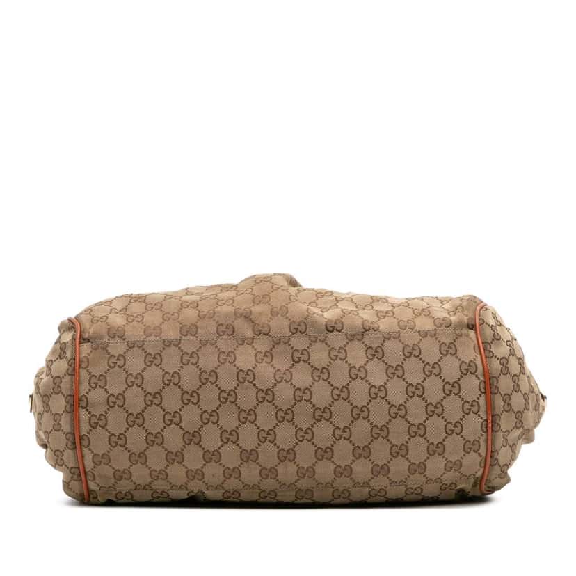 Gucci GG Canvas Sukey Satchel Brown Canvas Fair condition - Inside View