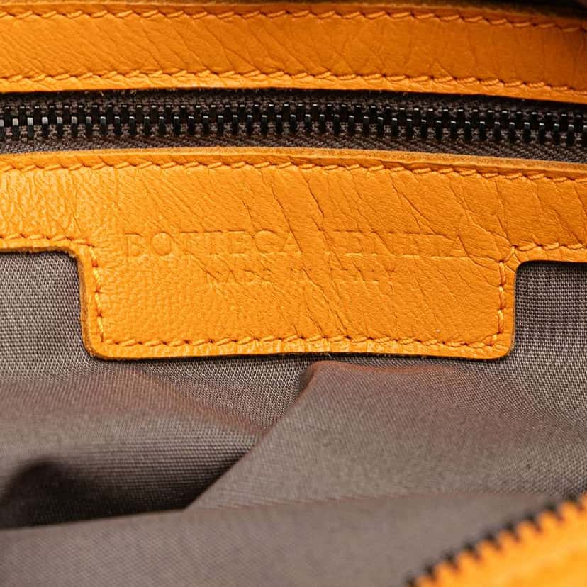 Bottega Veneta Nappa Intrecciato Front Pocket Messenger Bag Yellow Leather Good condition - Box View