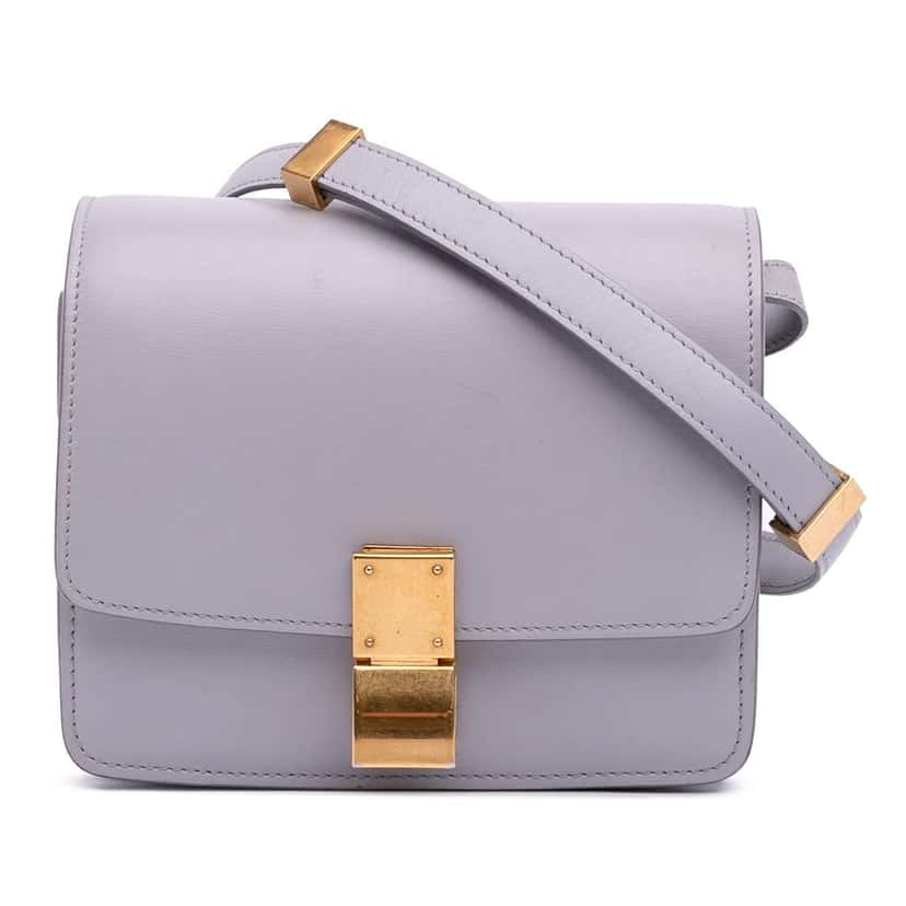 Celine Small Calfskin Classic Box Purple Leather Very good condition - Front View