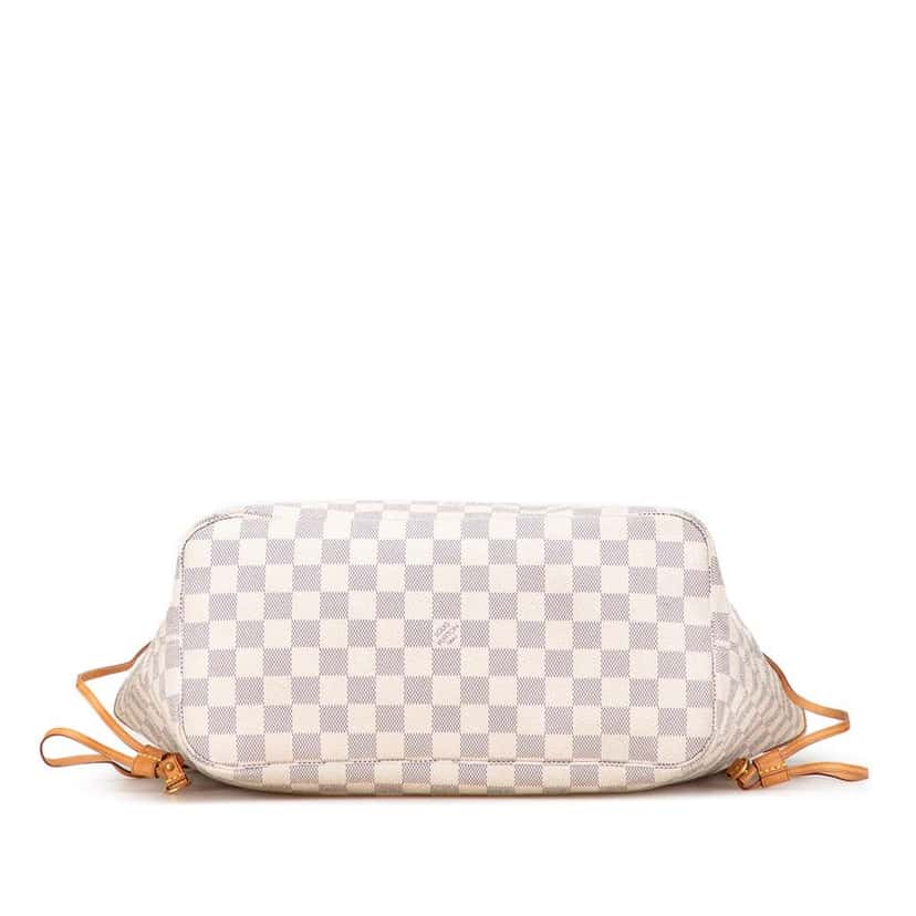 Louis Vuitton Damier Azur Neverfull MM White Canvas Good condition - Inside View