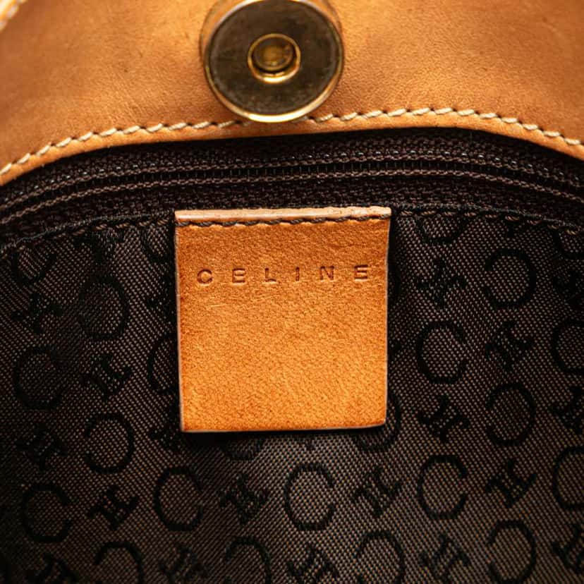 Celine C Macadam Suede Shoulder Bag Brown Leather Good condition - Box View