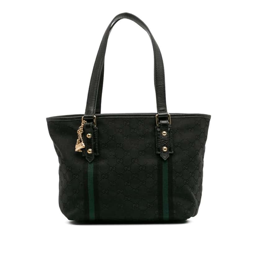 Gucci GG Canvas Jolicoeur Tote Black Canvas Good condition - Front View