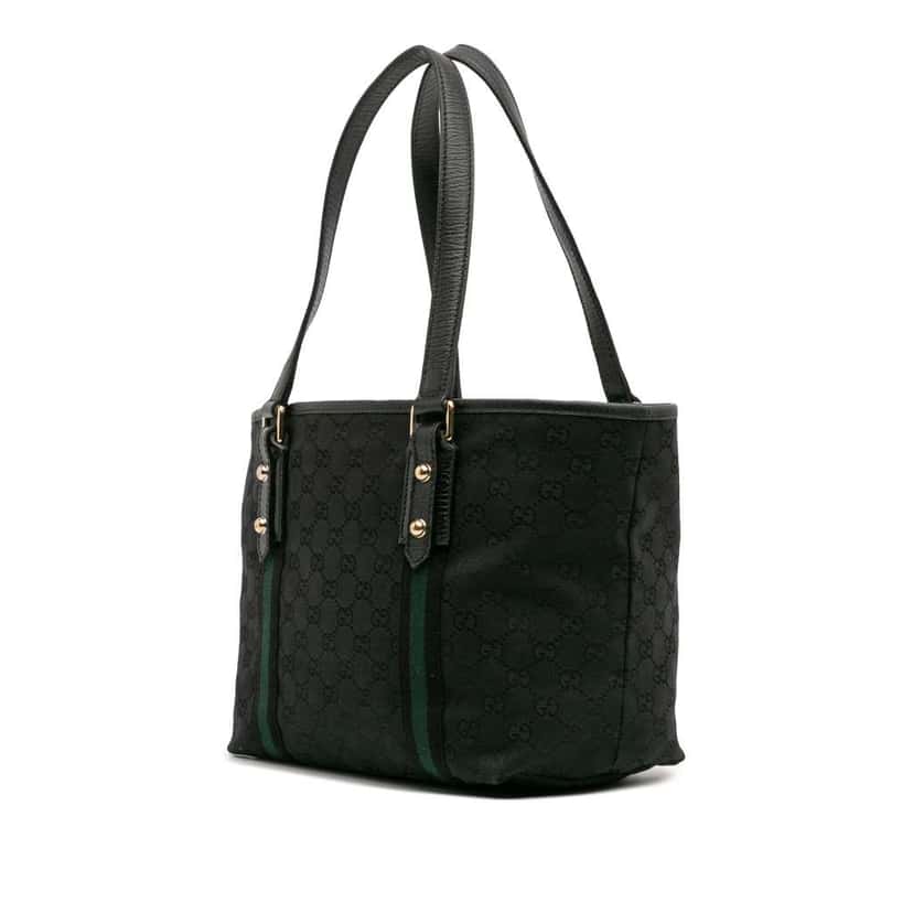 Gucci GG Canvas Jolicoeur Tote Black Canvas Good condition - Back View