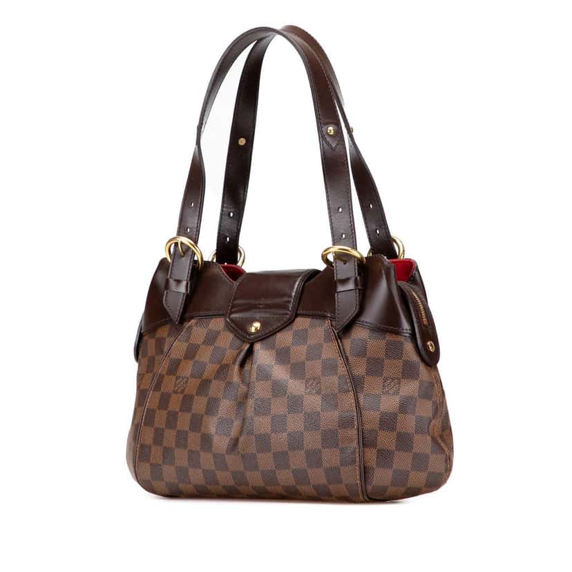 Louis Vuitton Damier Ebene Sistina PM Brown Canvas Good condition - Back View