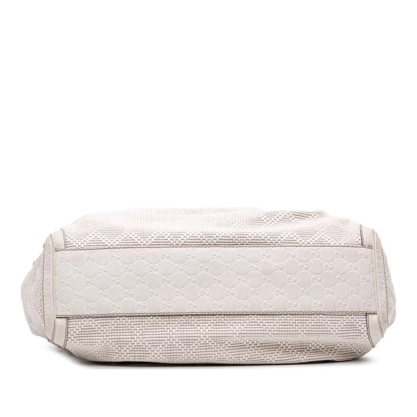 Gucci Large Diamante Raffia Sukey Tote White Good condition - Inside View