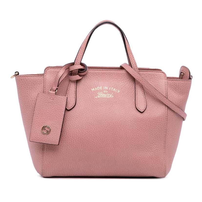 Gucci Mini Leather Swing Satchel Pink Leather Good condition - Front View