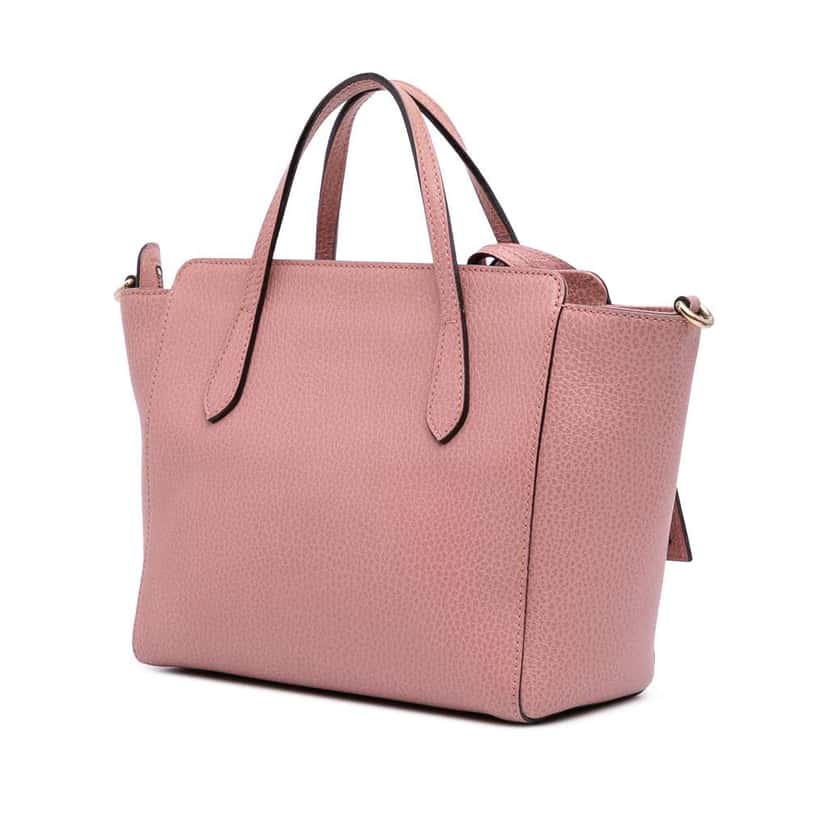 Gucci Mini Leather Swing Satchel Pink Leather Good condition - Back View