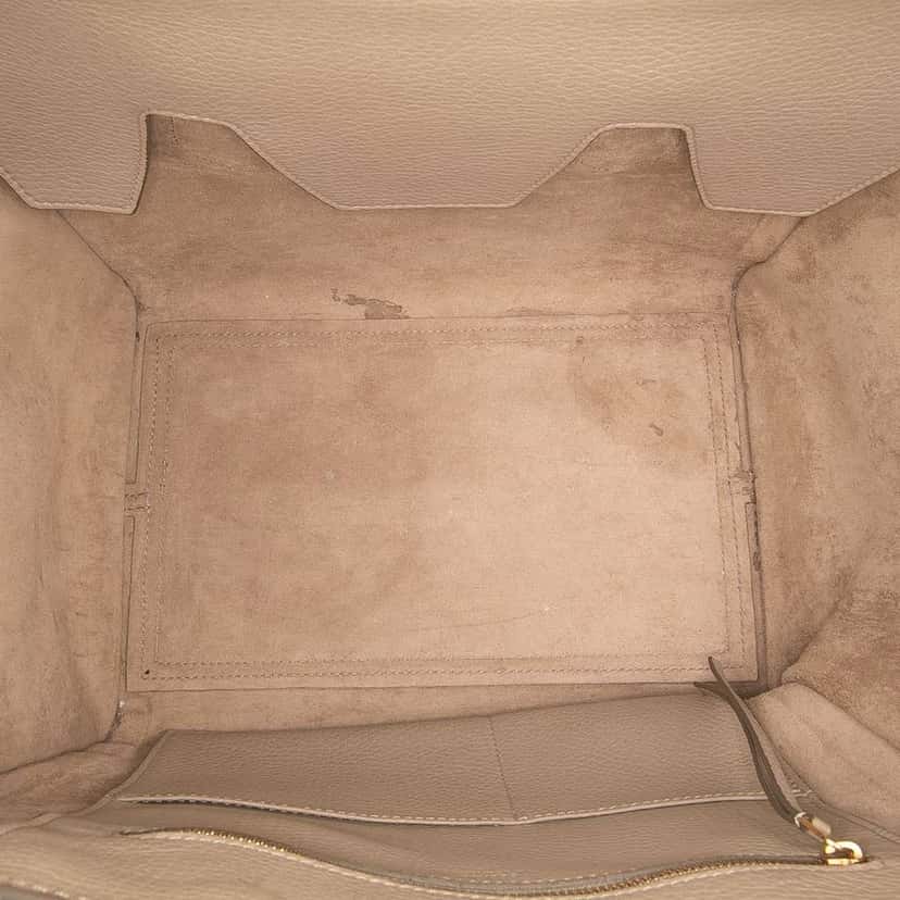 Celine Medium Grained Calfskin Tie Knot Handbag Brown Leather Good condition - Model View