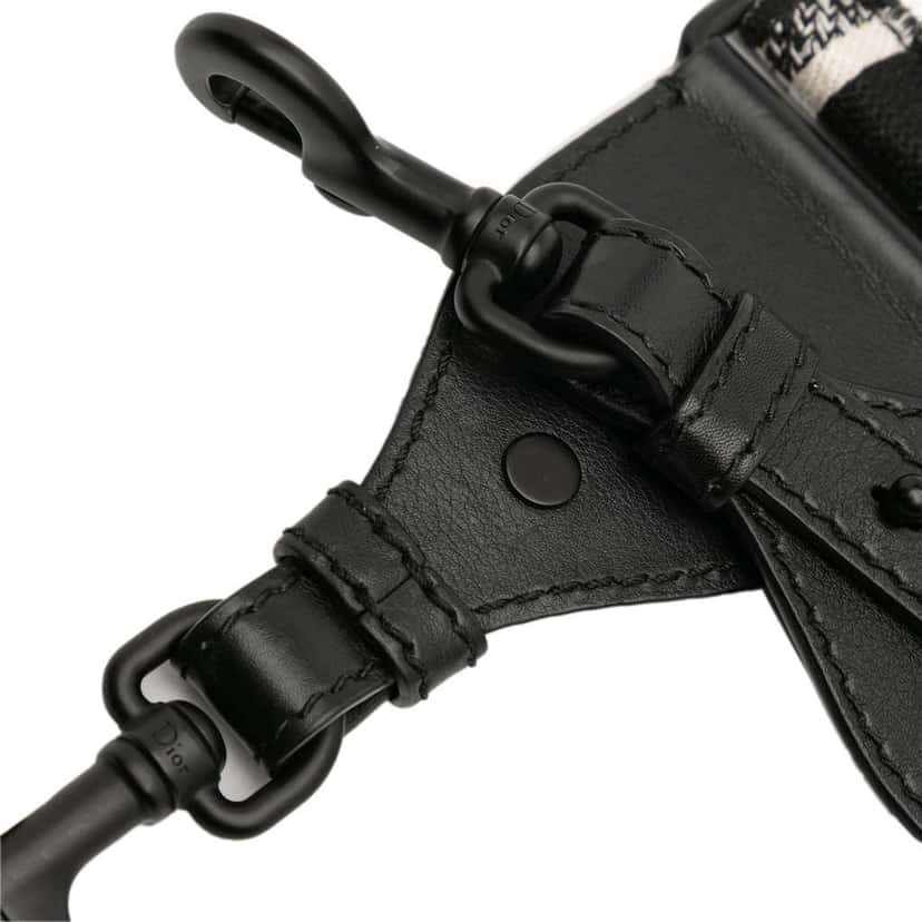 Dior Canvas Logo Embroidered Shoulder Strap Black Canvas Good condition - Inside View