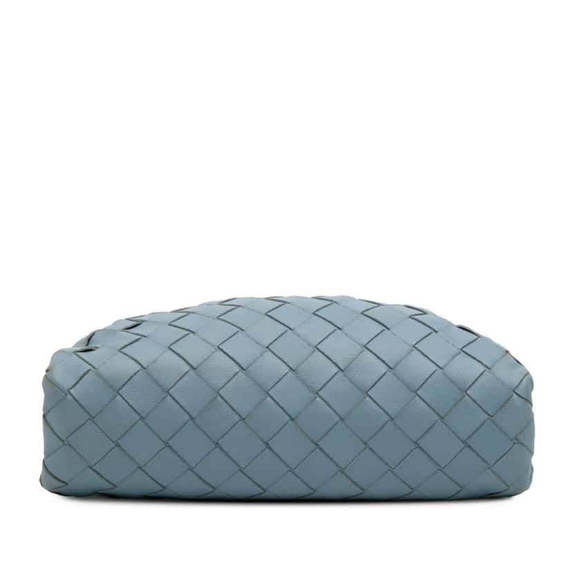 Bottega Veneta Nappa Intrecciato The Mini Pouch Crossbody Blue Leather Good condition - Inside View