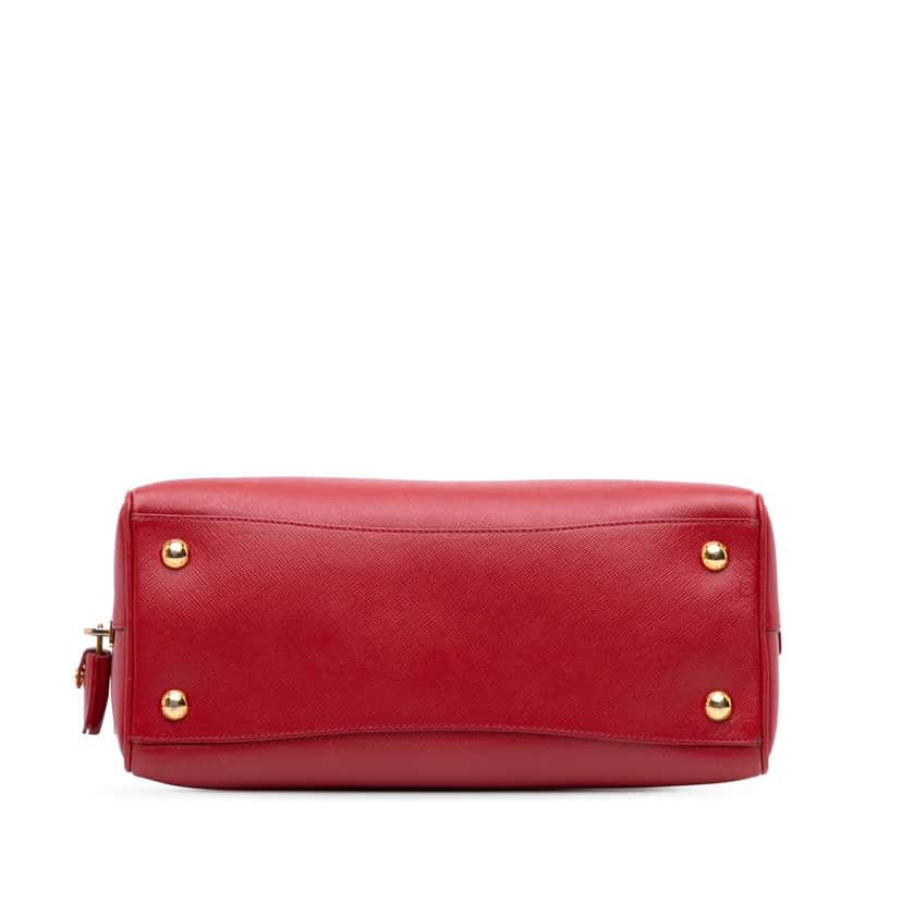 Prada Saffiano Lux Bowling Bag Red Leather Good condition - Inside View