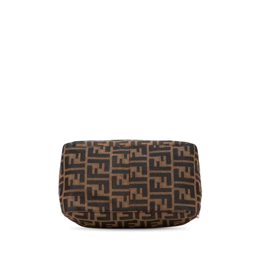 Fendi Zucca Canvas Double Flap Shoulder Bag Brown Canvas Good condition - Inside View